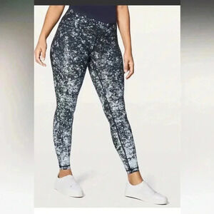 Lululemon Wunder Under Hi- Rise Tight Nulux Multi Black Style # W5AQOS Size 4